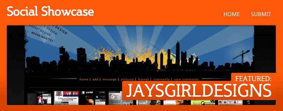 Social Showcase – New Design Screenshot